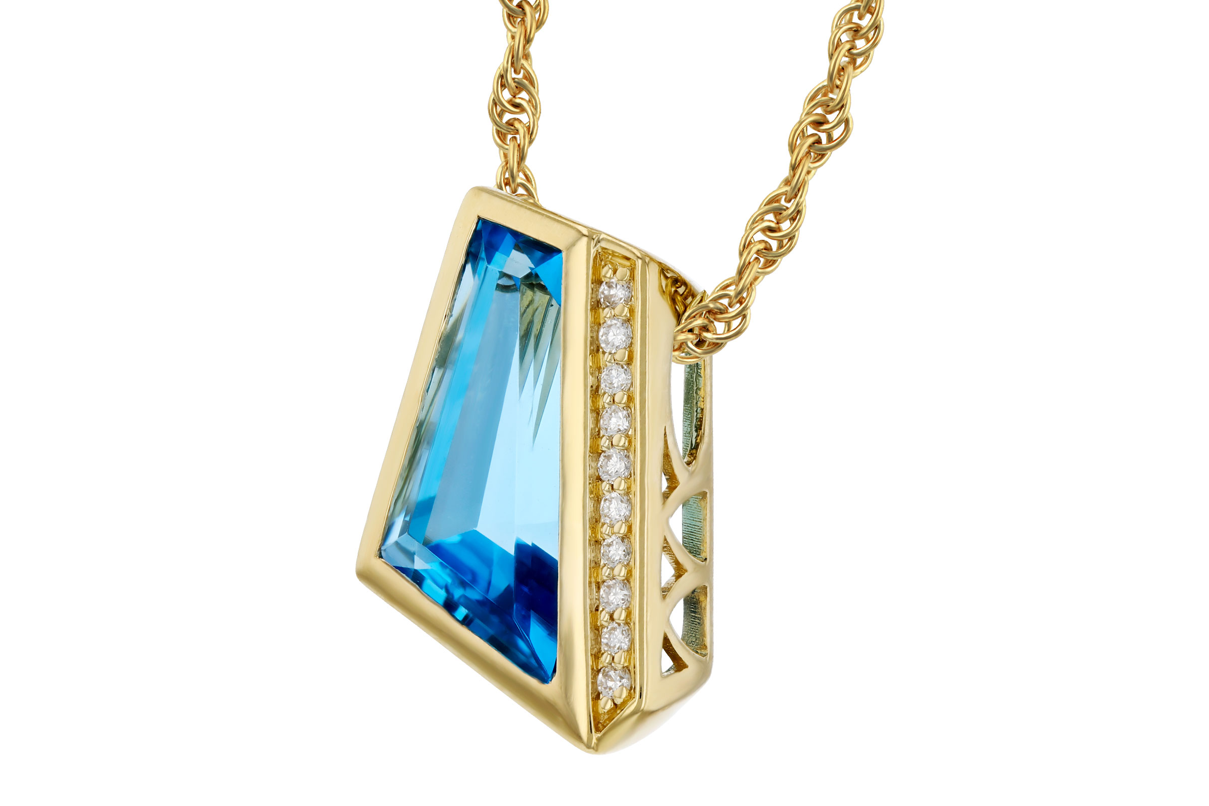 E330-57234: NECKLACE 2.42 SWISS BLUE TOPAZ 2.46 TGW