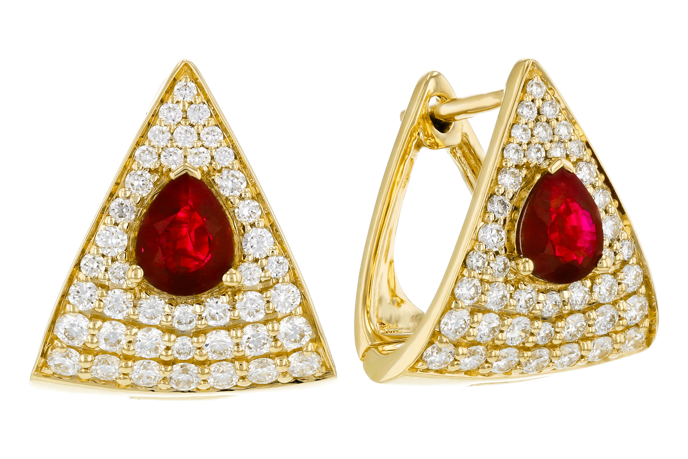 E330-57252: EARRINGS .63 TW RUBY 1.18 TGW (5x4MM RU)