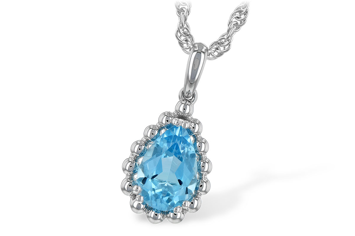 F244-22715: NECKLACE 1.55 CT BLUE TOPAZ