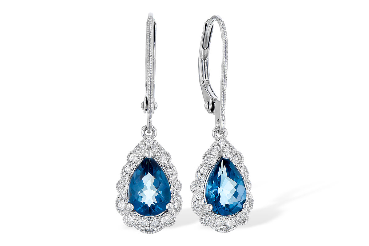 F327-89997: EARR 1.48 TW LONDON BLUE TOPAZ 1.63 TGW