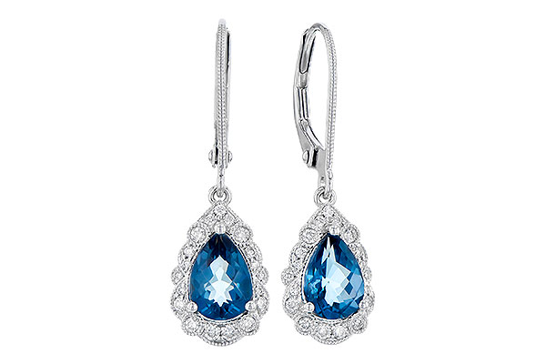 F327-89997: EARR 1.48 TW LONDON BLUE TOPAZ 1.63 TGW