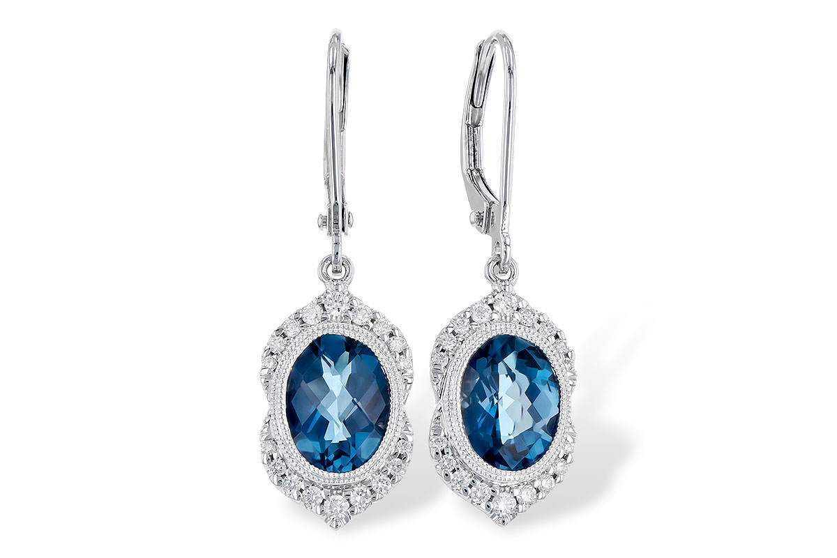 F327-90888: EARR 2.45 LONDON BLUE TOPAZ 2.64 TGW