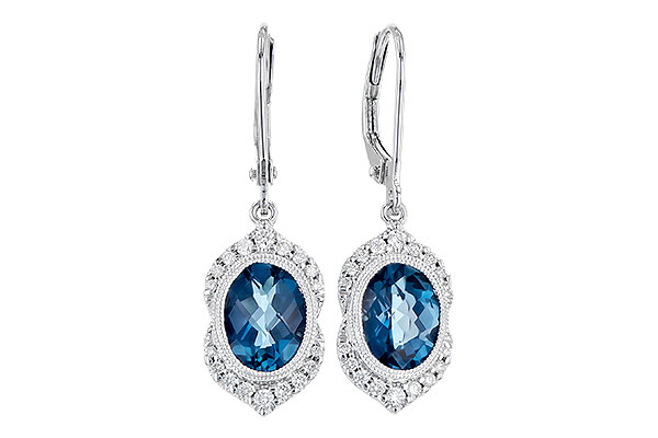 F327-90888: EARR 2.45 LONDON BLUE TOPAZ 2.64 TGW