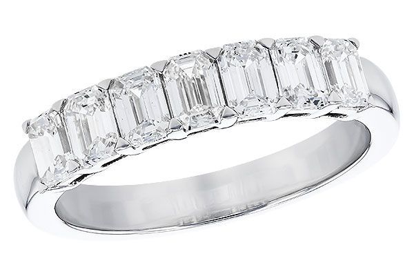 F328-74543: LDS DIA WED RG 1.33 TW (7 EMERALD CUTS)