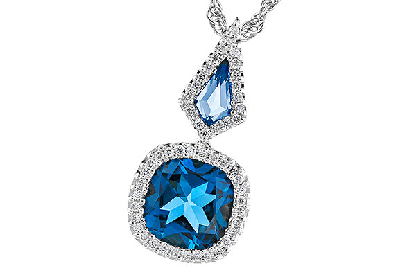 F328-77197: NECK 2.24 TW LONDON BLUE TOPAZ 2.40 TGW