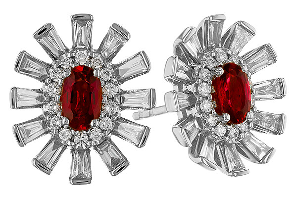 F328-80843: EARR .58 TW RUBY 1.30 TGW (5x3MM RUBY)