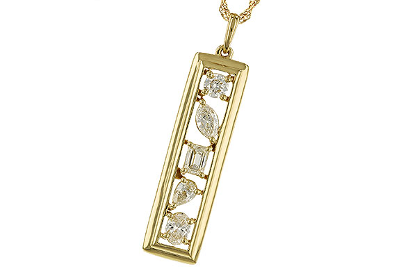 F328-81752: NECKLACE .85 TW FANCY CUT DIAMONDS