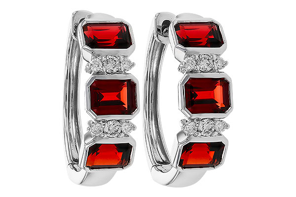 F329-66334: EARRING 1.50 TW GARNET 1.61 TGW