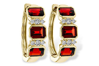 F329-66334: EARRING 1.50 TW GARNET 1.61 TGW