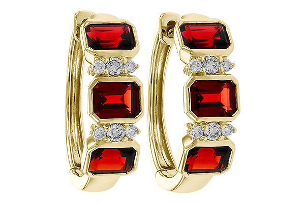 F329-66334: EARRING 1.50 TW GARNET 1.61 TGW