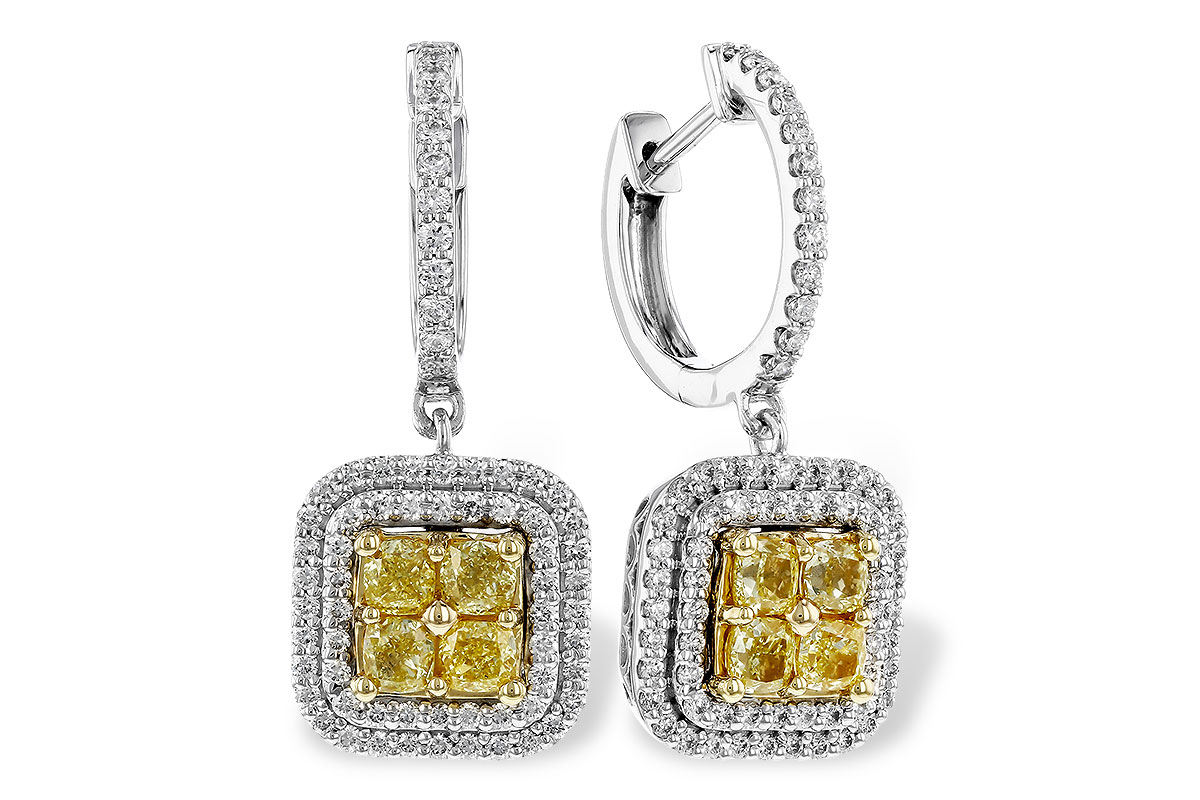 F329-67234: EARR 1.04 FANCY YELLOW DIAMONDS 1.62 TW