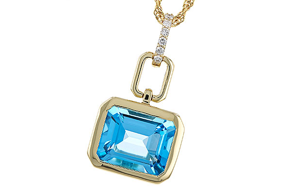 F329-68179: NECKLACE 3.26 BLUE TOPAZ 3.30 TGW (10x8MM BT)