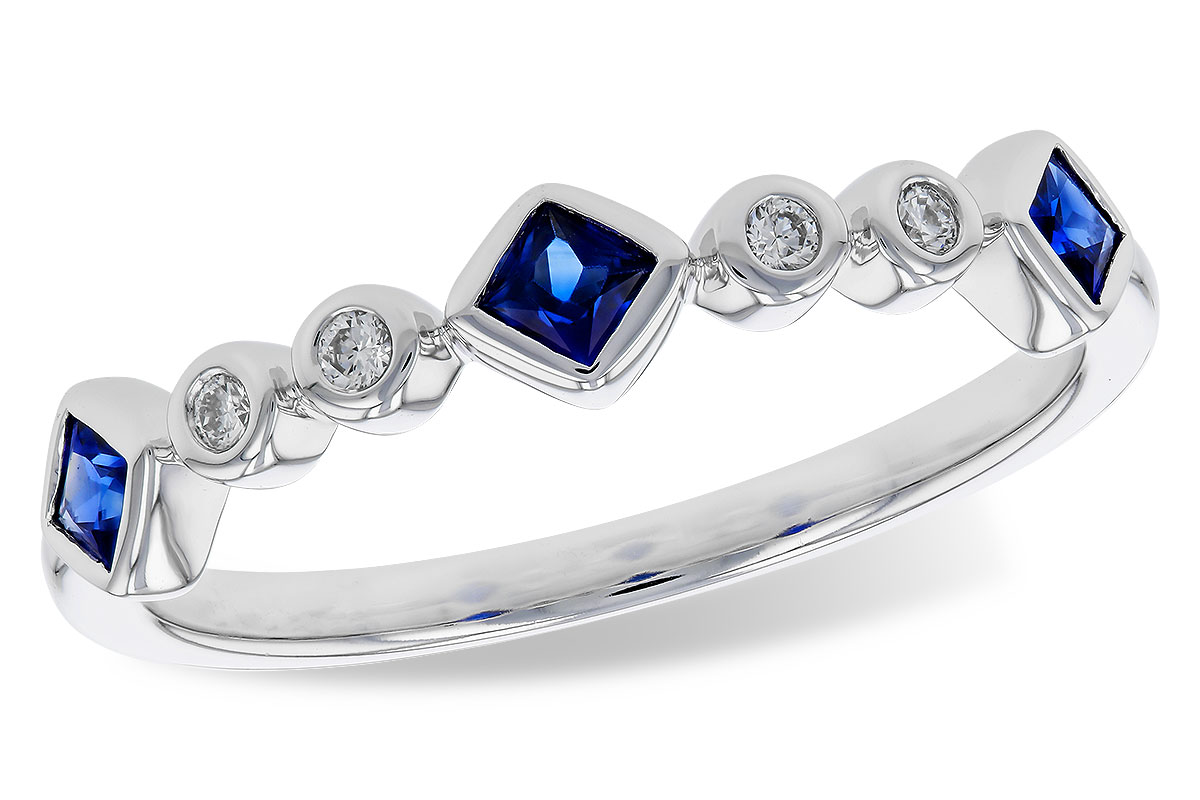 F329-69006: LDS WED RG .25 SAPPHIRE .30 TGW