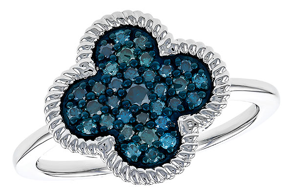 F329-69079: LDS DIA RG .33 TW BLUE DIAMONDS
