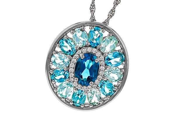 F329-70888: NECK 3.02 TW BLUE TOPAZ 3.10 TGW (7x5MM LBT CTR)