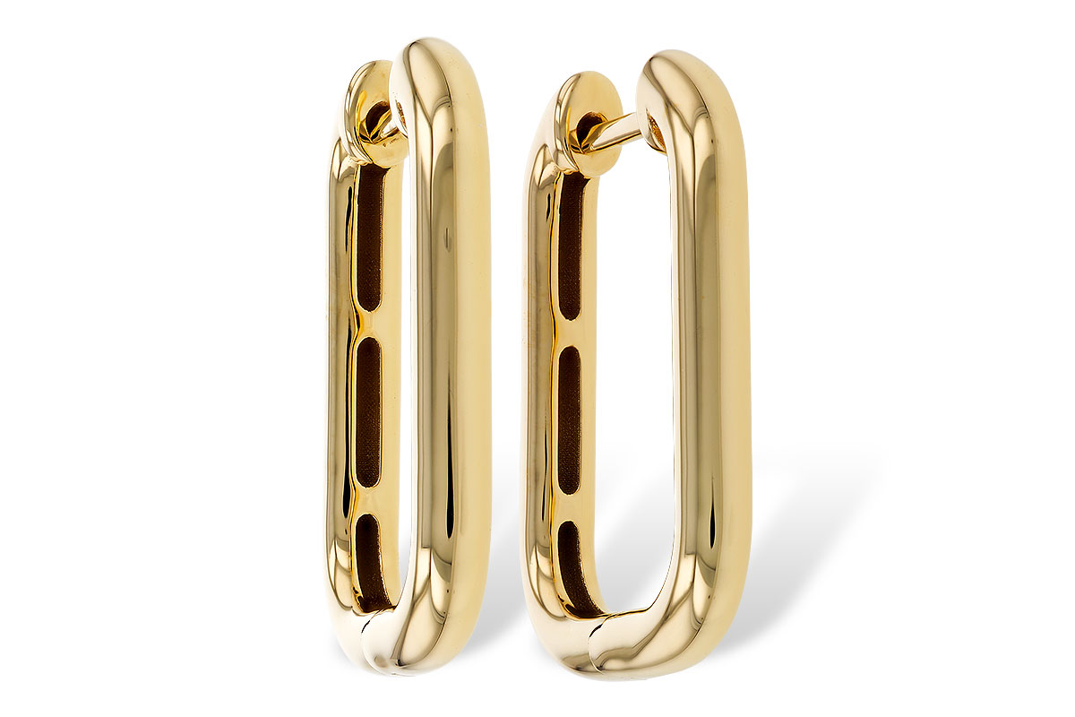 F329-70906: GOLD EARRINGS (23MM)