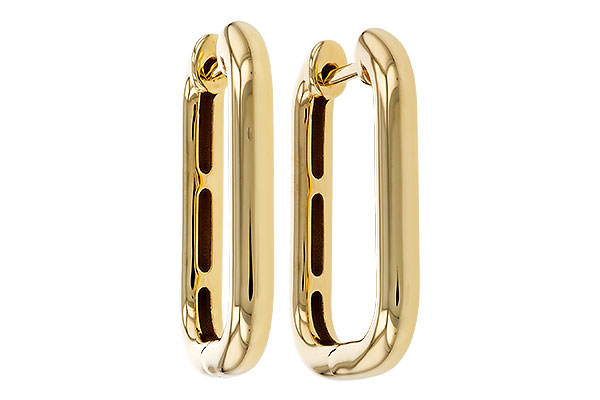F329-70906: GOLD EARRINGS (23MM)