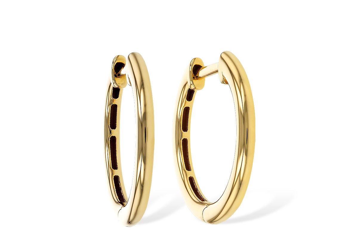 F329-71743: GOLD EARRINGS (16MM)