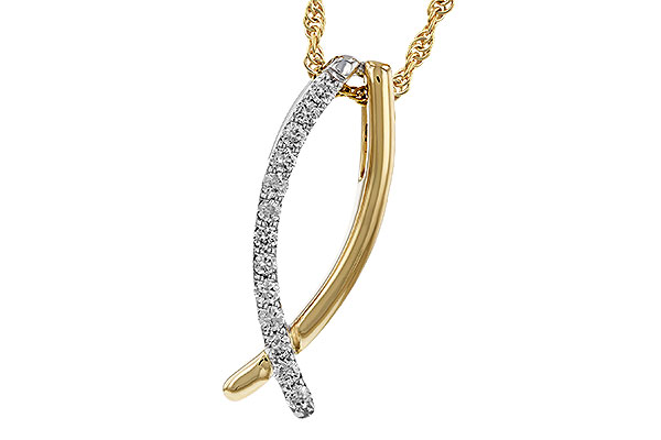 F329-71752: NECKLACE .25 TW