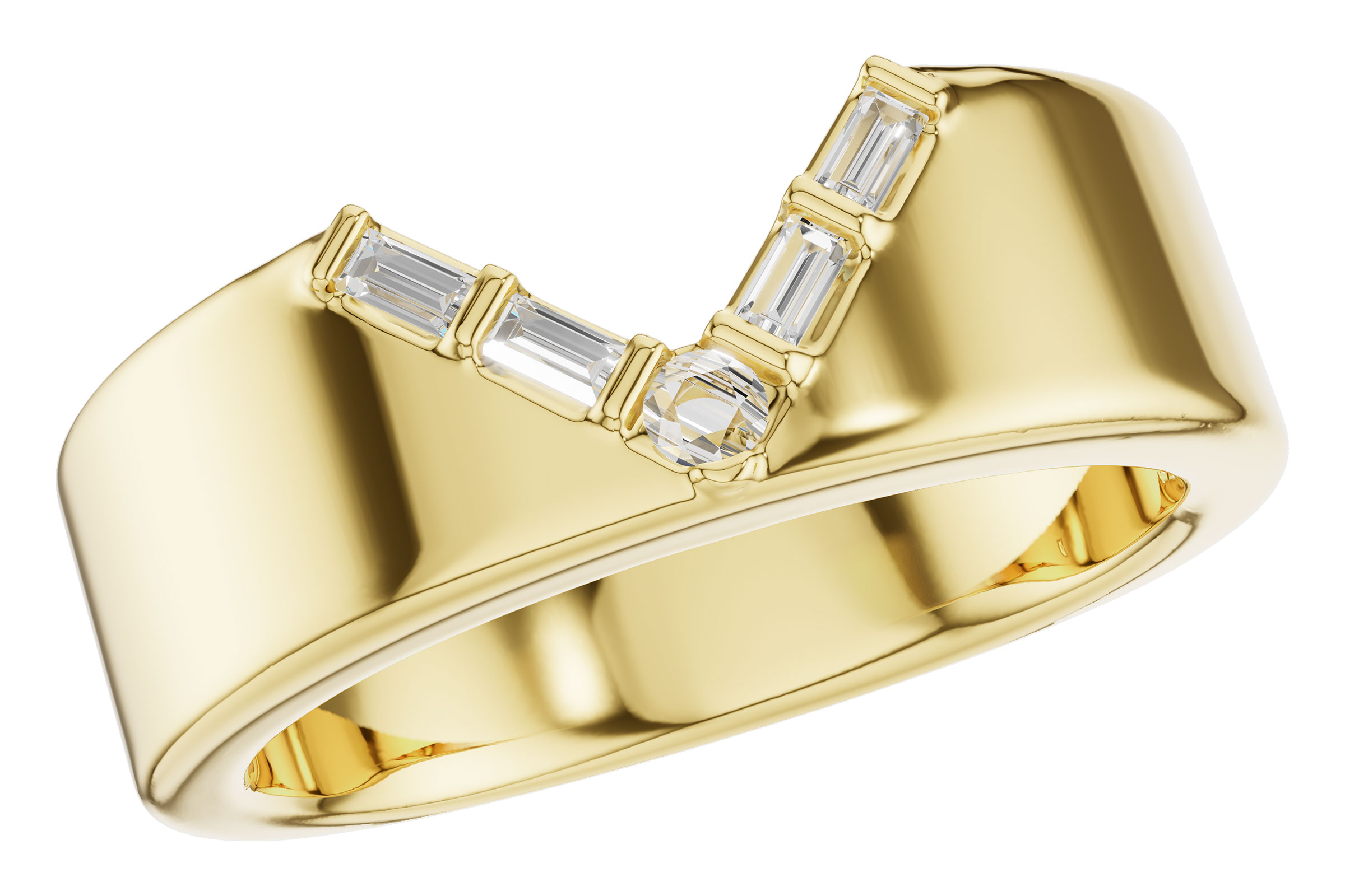 F330-56306: LDS DIA WED RG .07 BAGUETTE .11 TW