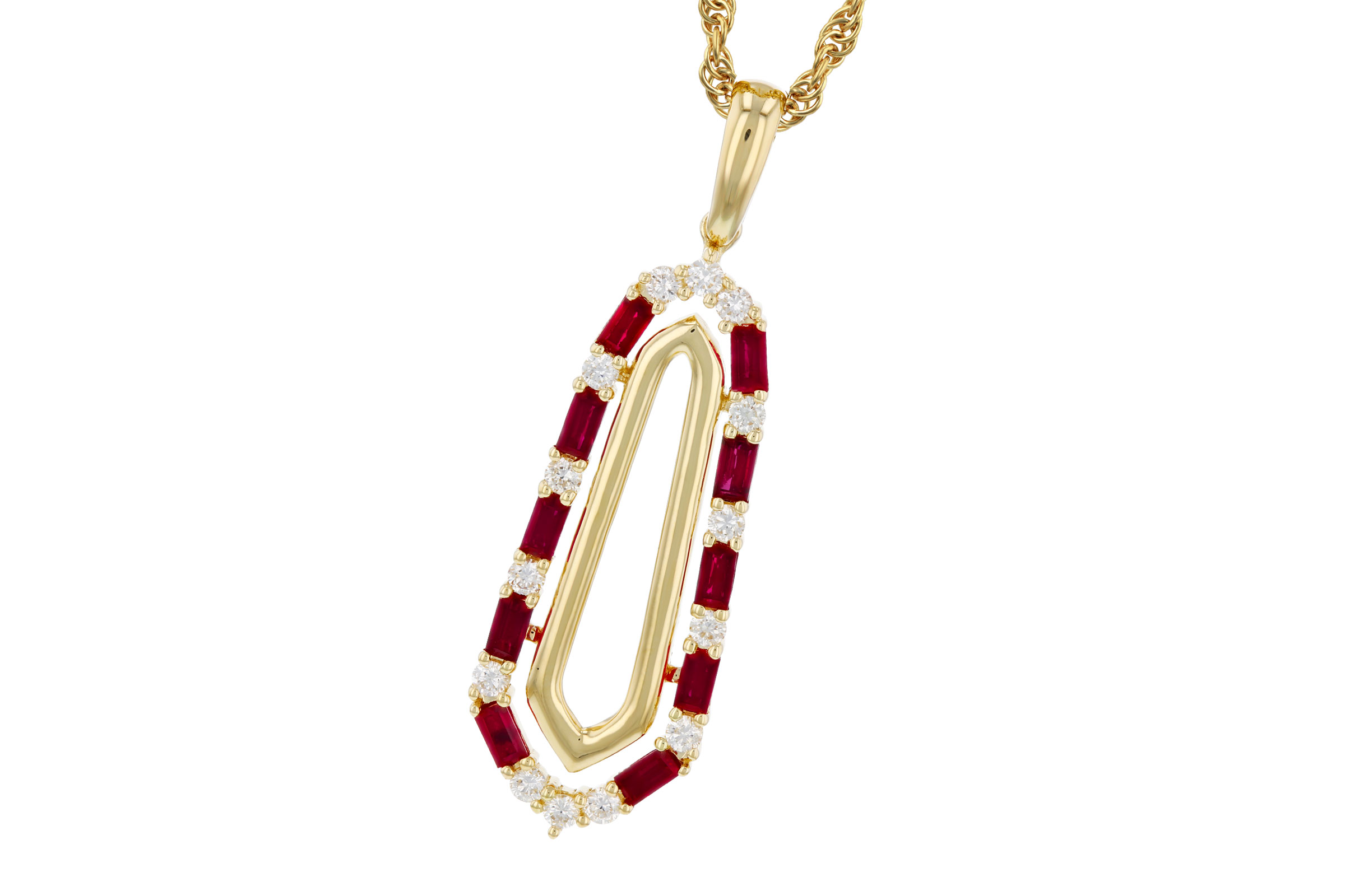 F330-58134: NECKLACE .72 TW RUBY .92 TGW
