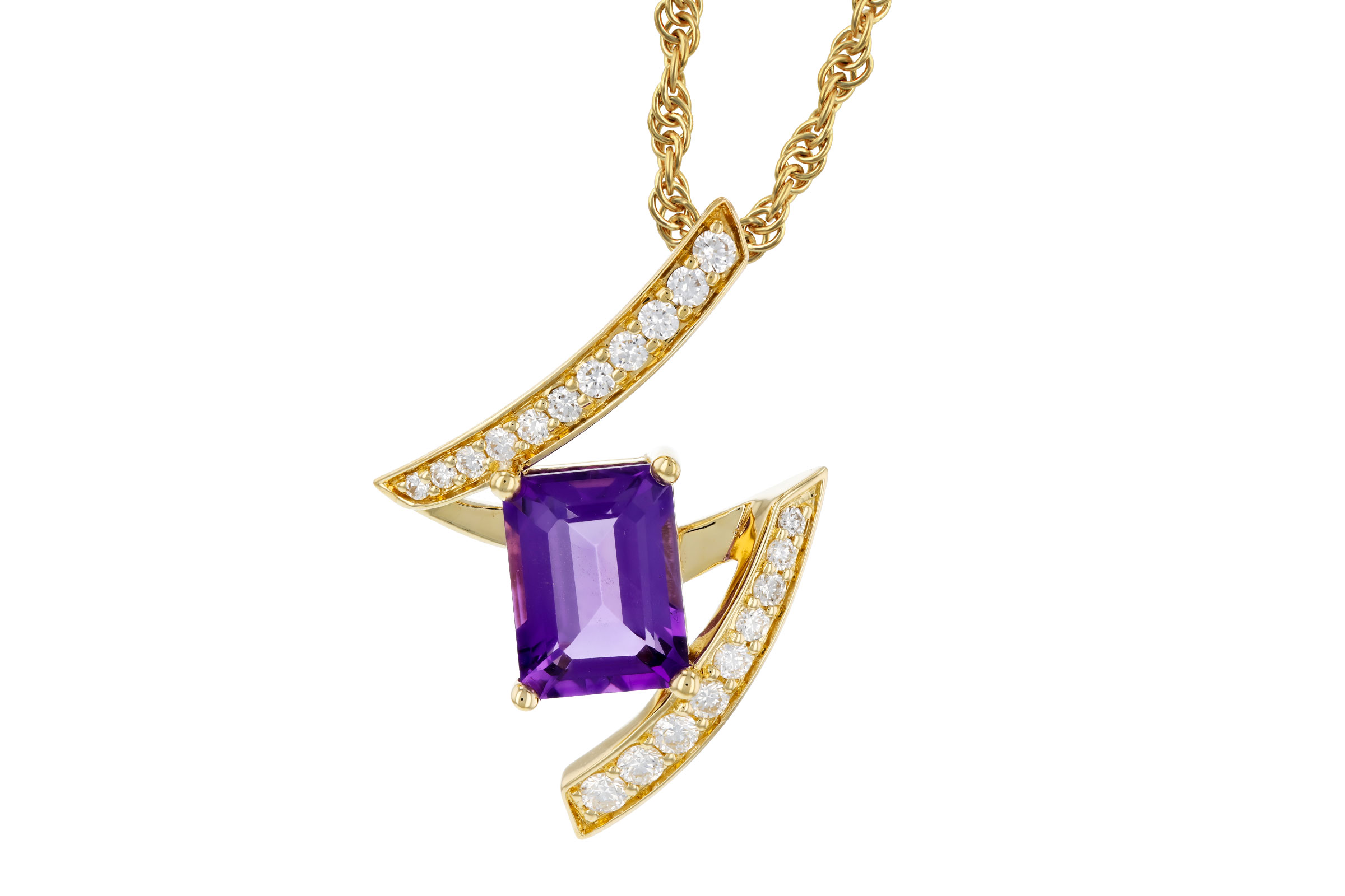F330-58152: NECKLACE 1.36 AMETHYST 1.56 TGW (8x6MM AMY)
