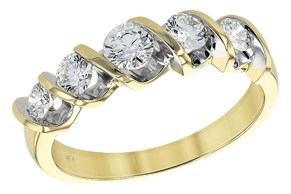 G147-89006: LDS DIA WED RING .75 TW