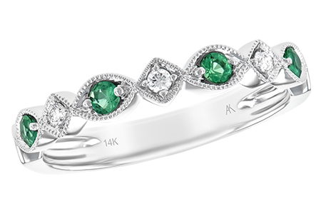 G239-71815: LDS WED RG .15 EMERALD .21 TGW