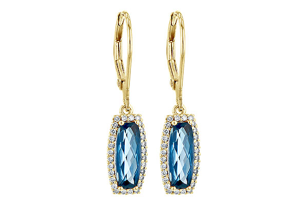 G245-15397: EARR 2.10 LONDON BLUE TOPAZ 2.28 TGW