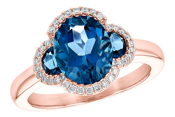 G245-15424: LDS RG 3.04 TW LONDON BLUE TOPAZ 3.20 TGW