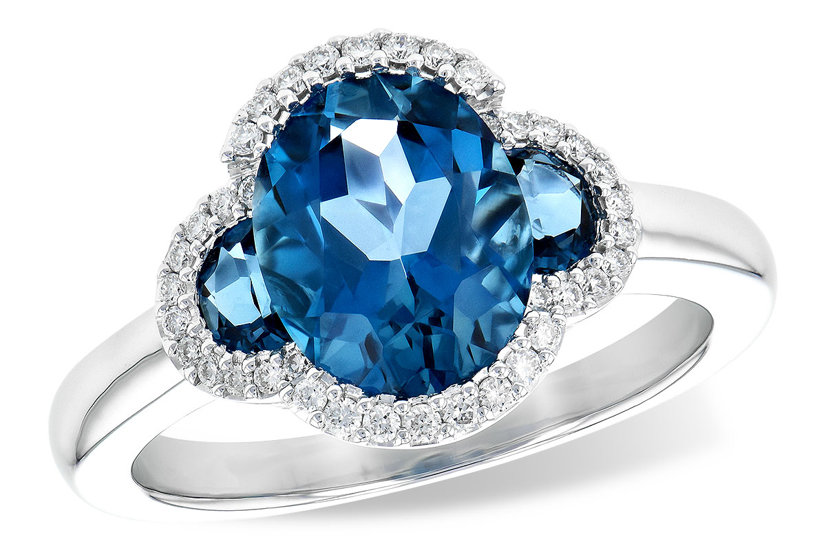 G245-15424: LDS RG 3.04 TW LONDON BLUE TOPAZ 3.20 TGW