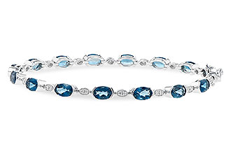 G245-15452: BRACELET 7.20 LONDON BLUE TOPAZ 7.36 TGW