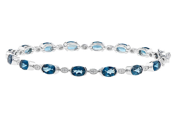 G245-15452: BRACELET 7.20 LONDON BLUE TOPAZ 7.36 TGW