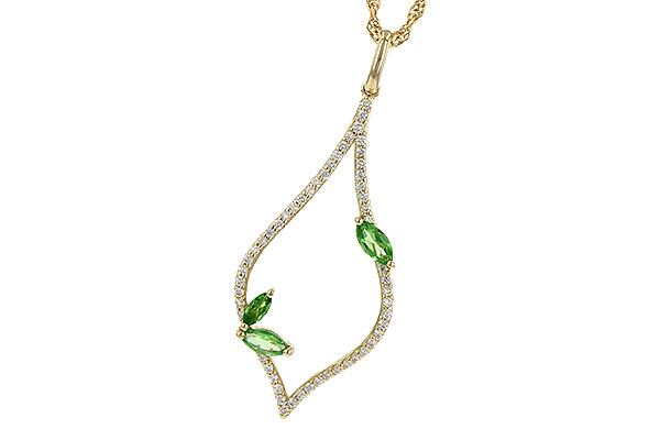 G245-16352: NECK .35 GREEN GARNET .55 TGW