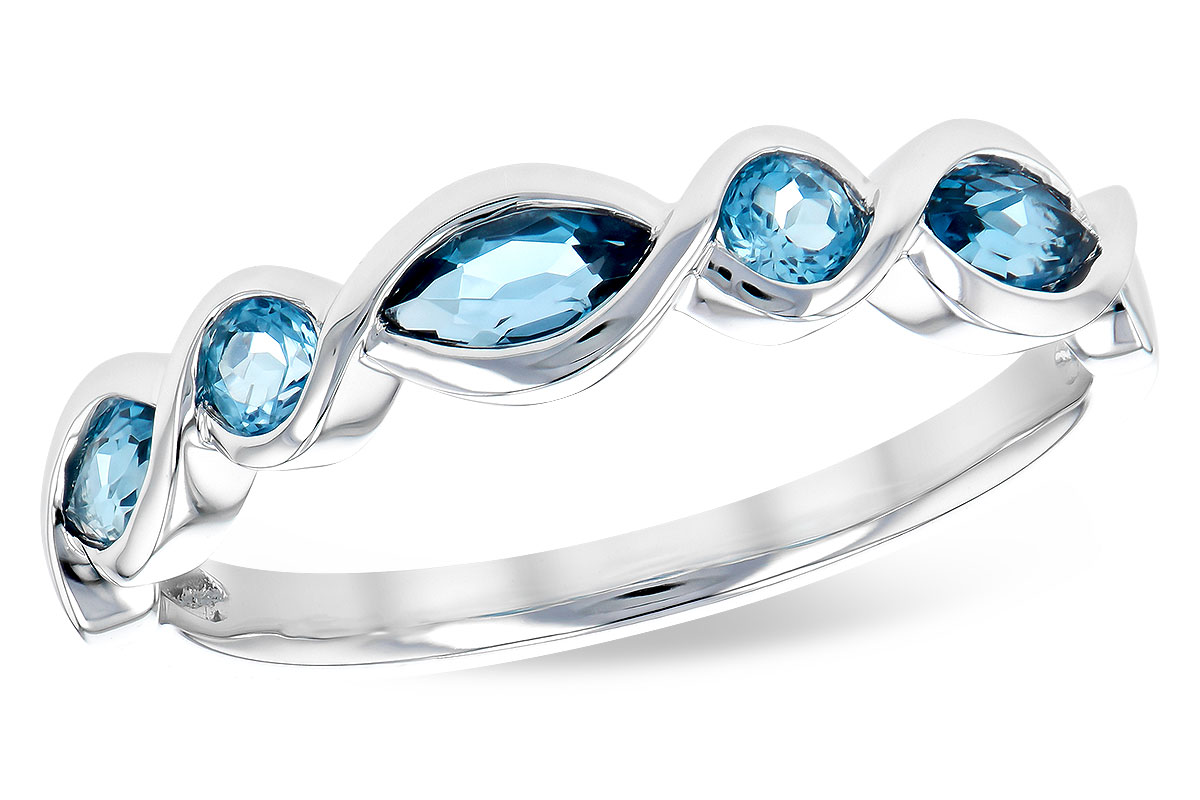 G327-85415: LDS RG .60 TW BLUE TOPAZ