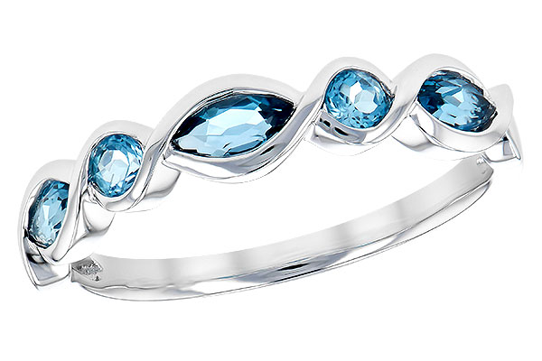 G327-85415: LDS RG .60 TW BLUE TOPAZ