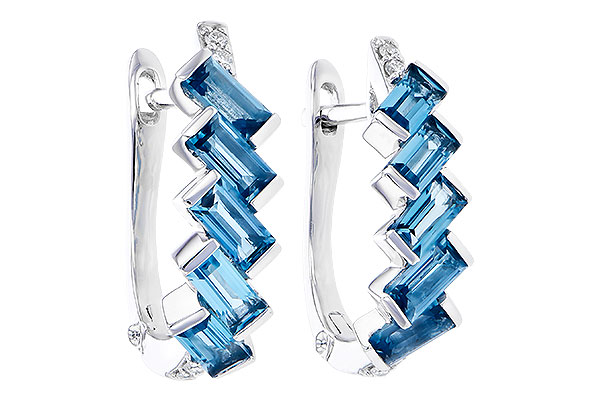 G327-89970: EARR 1.45 LONDON BLUE TOPAZ 1.50 TGW