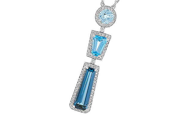 G328-75388: NECK 3.26 TW BLUE TOPAZ 3.50 TGW