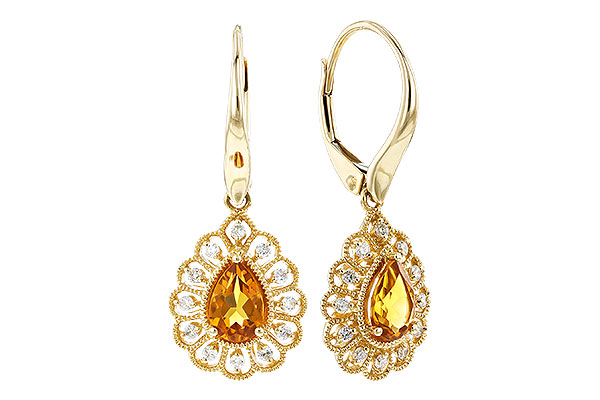 G328-76352: EARR .74 TW CITRINE .90 TGW