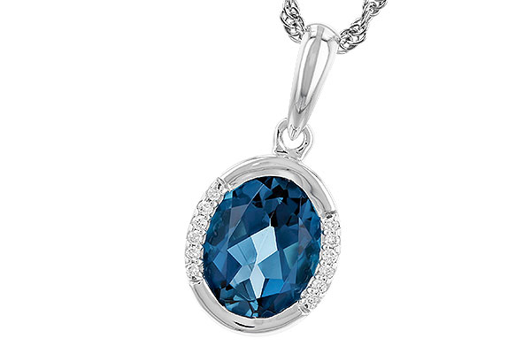 G328-77252: NECK 1.90 TW LONDON BLUE TOPAZ 1.93 TGW (9x7 LBT)