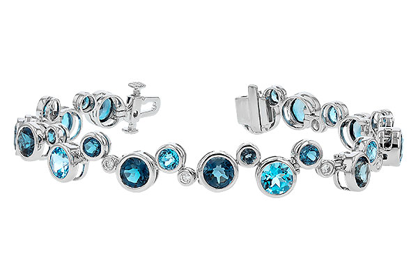 G328-78106: BRACELET 15.65 TW BLUE TOPAZ 15.95 TGW