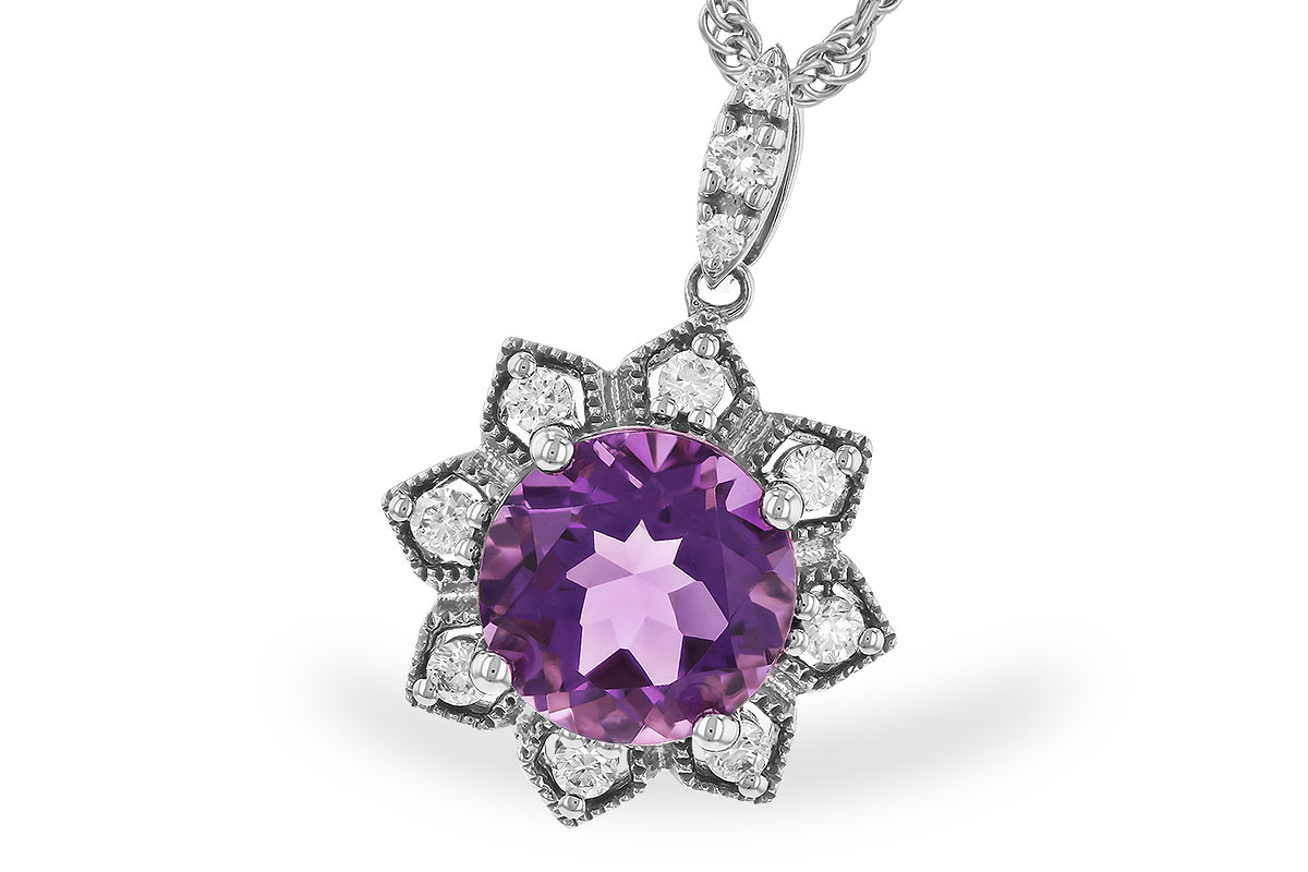 G328-78179: NECK 1.70 AMETHYST 1.87 TGW (8MM RD)