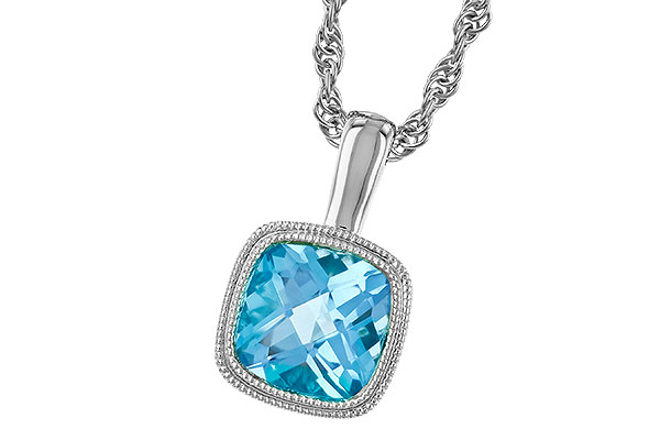 G328-79088: NECKLACE 1.10 CT BLUE TOPAZ