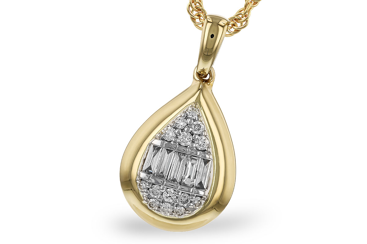 G328-81752: NECKLACE .08 BAG .16 TW