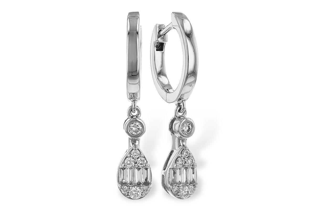 G329-64543: EARRINGS .11 BAG .28 TW