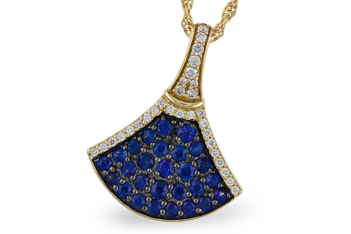 G329-68179: NECKLACE .71 TW SAPPHIRE .85 TGW