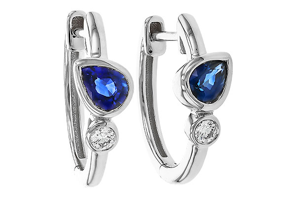 G329-69088: EARRINGS .51 SAPPHIRE .57 TGW