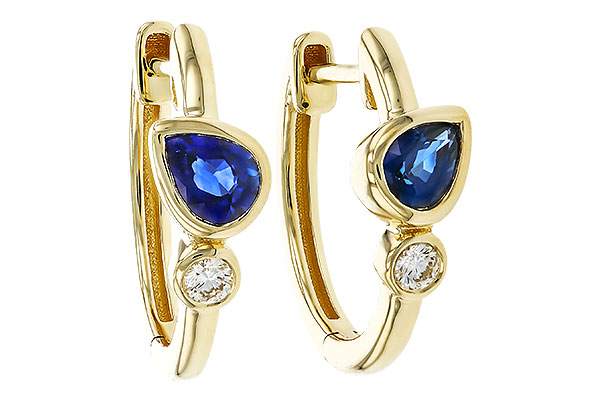 G329-69088: EARRINGS .51 SAPPHIRE .57 TGW