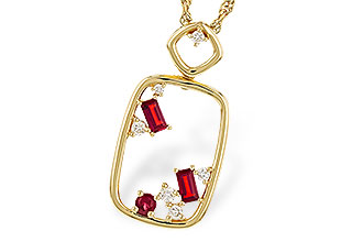 G329-69952: NECKLACE .33 TW RUBY .44 TGW