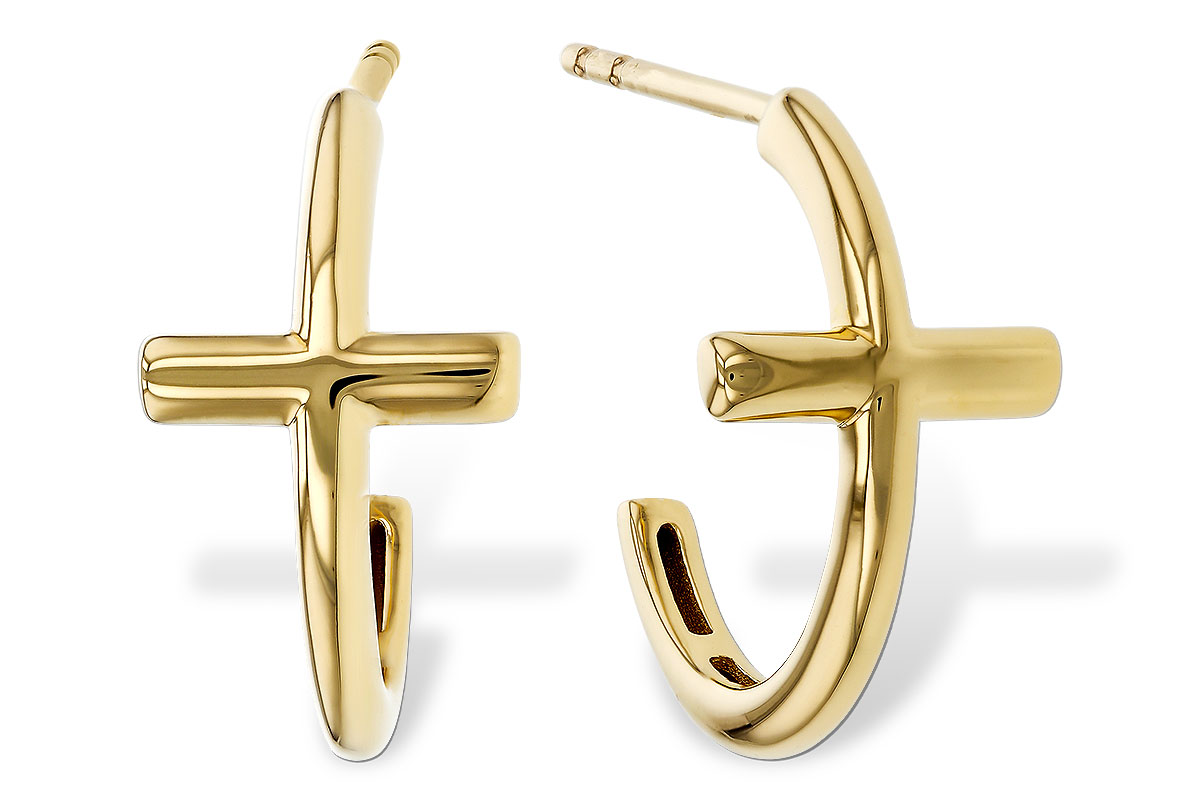 G329-71743: GOLD EARRINGS (14MM)